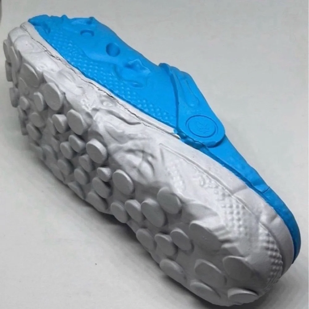 Large Blue‎ Natural Rubber Dog Chew Toy Slipper | 6x3 in | Treat Dispenser